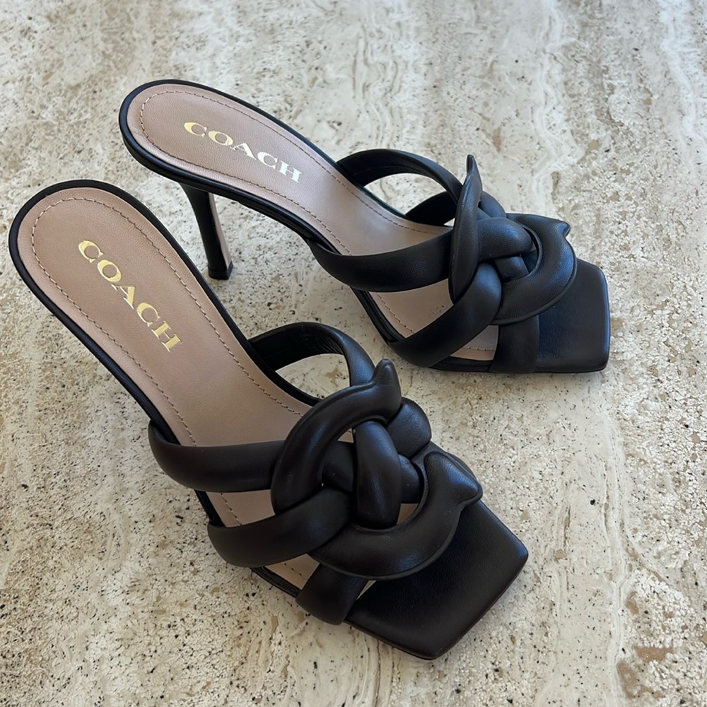 Designer coach open toed shoe worn a handful of times.